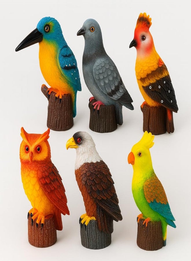 DTR Creation Kingfisher Rubber Toy Figure with Sound | Realistic Wildlife Bird Model for Kids | Musical Rubber Animal Toy | Educational Play | Collectible Figure (Multicolor, Pack fo 1ps) - Image 1